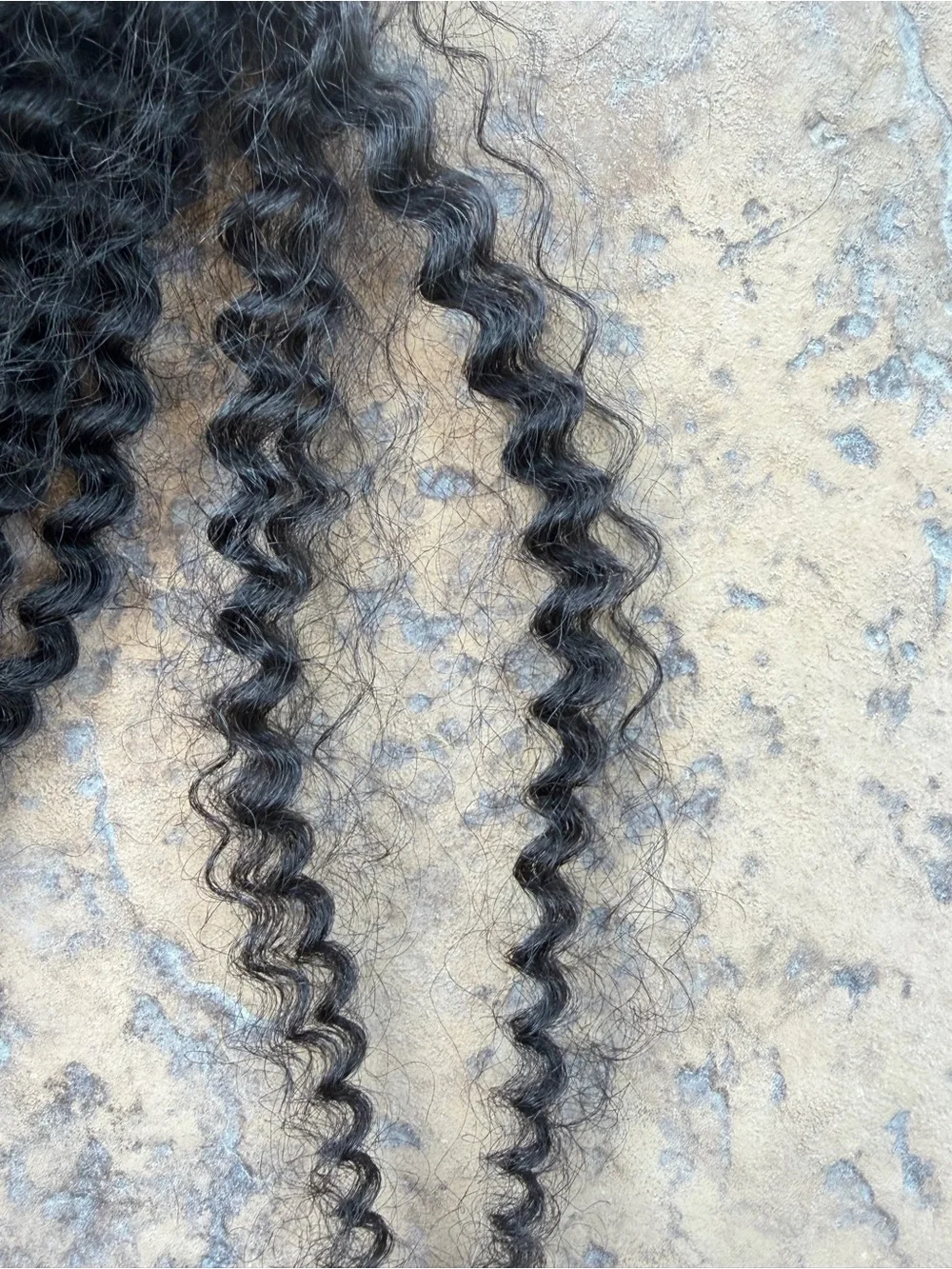 Black Curly Clip-In Hair Extensions - Natural Texture brand new never worn